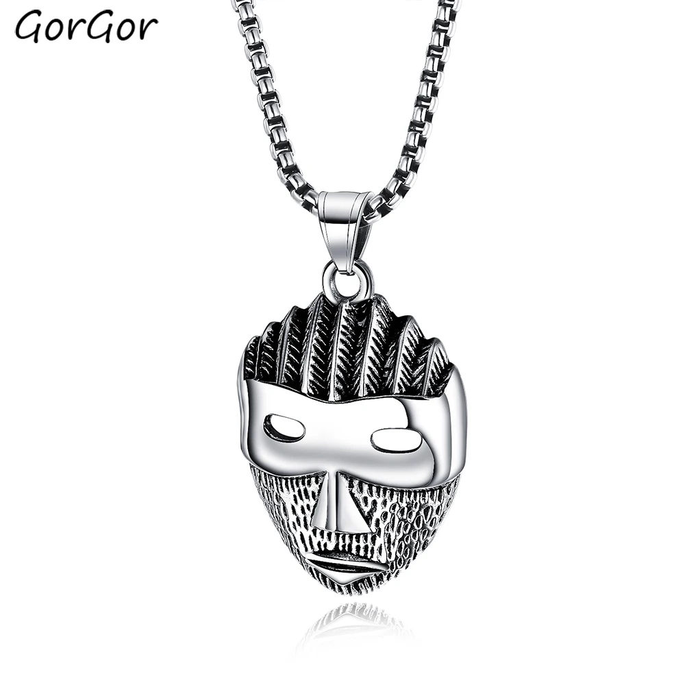 GorGor Necklace Men The New Stainless Steel Pattern Mask Pendant Individuality Creative Party Popular Accessories TX-1499
GorGor Necklace Men The New Stainless Steel Pattern Mask Pendant Individuality Creative Party Popular Accessories TX-1499