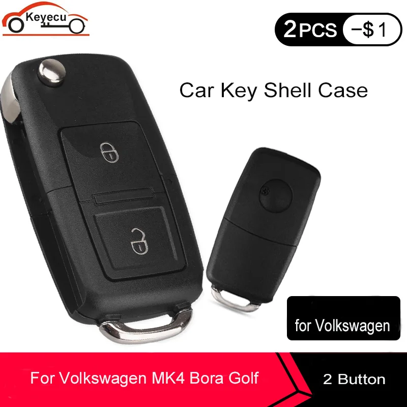 KEYECU 10 PCS Replacement 2 Button Flip Remote Key Shell Case Fob for Volkswagen Golf Bora Jetta Passat - Blank HAA Blade Uncut
KEYECU 10 PCS Replacement 2 Button Flip Remote Key Shell Case Fob for Volkswagen Golf Bora Jetta Passat - Blank HAA Blade Uncut