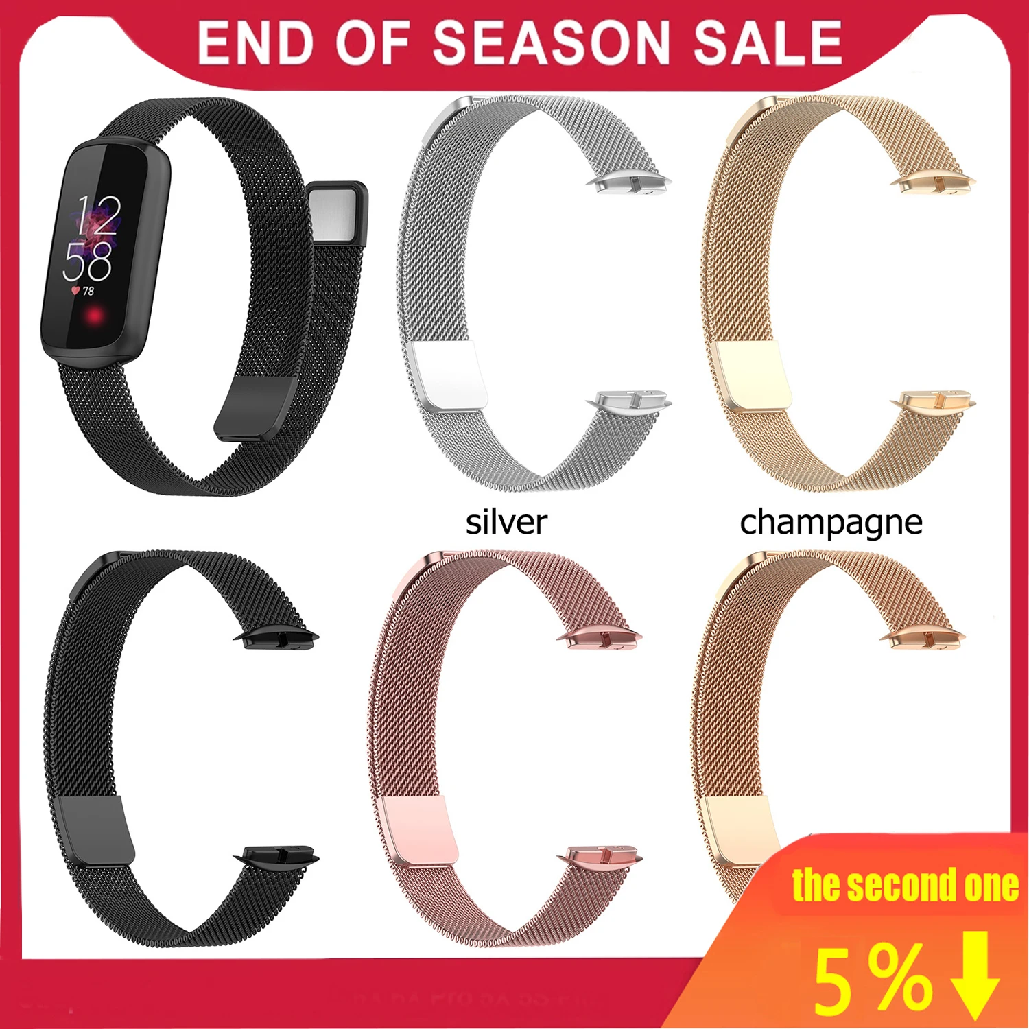 Magnetic Milanese Band For Fitbit Luxe Stainless Steel Watch Wrist Strap For Fitbit Luxe Mesh Bracelet Loop Correa
Magnetic Milanese Band For Fitbit Luxe Stainless Steel Watch Wrist Strap For Fitbit Luxe Mesh Bracelet Loop Correa