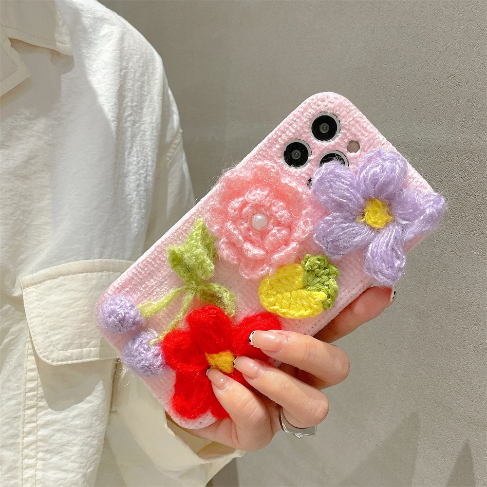 Korean Cute Woolen Flower Phone Case for IPhone 11 12 13 Pro XS Max X XR SE 7 8 Plus Winter 3D Pink Soft Shockproof Back Cover
Korean Cute Woolen Flower Phone Case for IPhone 11 12 13 Pro XS Max X XR SE 7 8 Plus Winter 3D Pink Soft Shockproof Back Cover