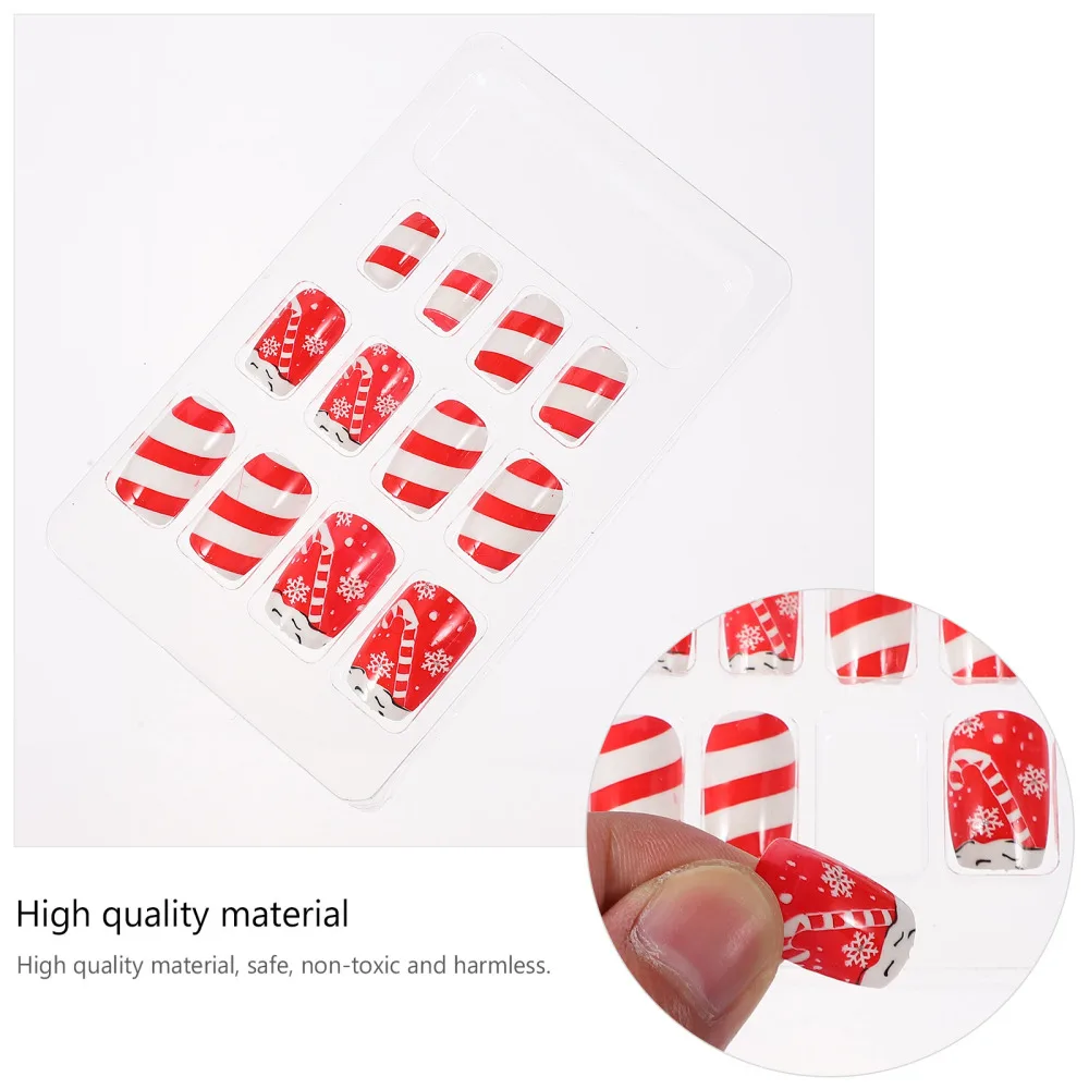 72Pcs Christmas Nail Art Fake Nail Holiday Festival Full Nail Wrap Nail Tips 
72Pcs Christmas Nail Art Fake Nail Holiday Festival Full Nail Wrap Nail Tips