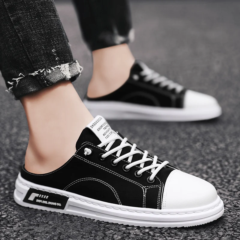 Summer Half slippers for Man Black Green Casual Men Shoes Oxford fabric Fashion Shoes Mens Breathable Flats Shoes For Man
Summer Half slippers for Man Black Green Casual Men Shoes Oxford fabric Fashion Shoes Mens Breathable Flats Shoes For Man