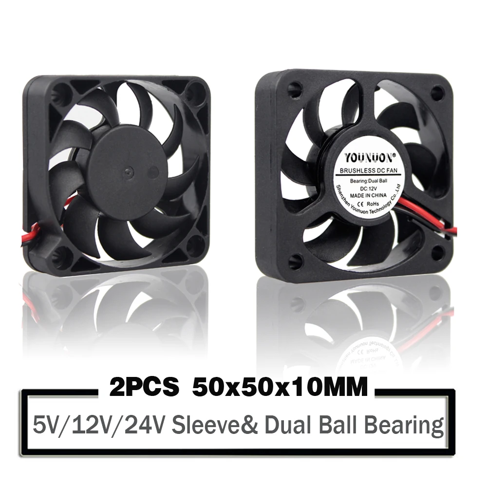 2 Pieces 5V 12V 24V 5010 50mm Fan Ball Bearing 50x50x10mm Fan 5010 Cooling Fan 5cm PC Laptop Computer Cooler Fan Heatsink Fans
2 Pieces 5V 12V 24V 5010 50mm Fan Ball Bearing 50x50x10mm Fan 5010 Cooling Fan 5cm PC Laptop Computer Cooler Fan Heatsink Fans
