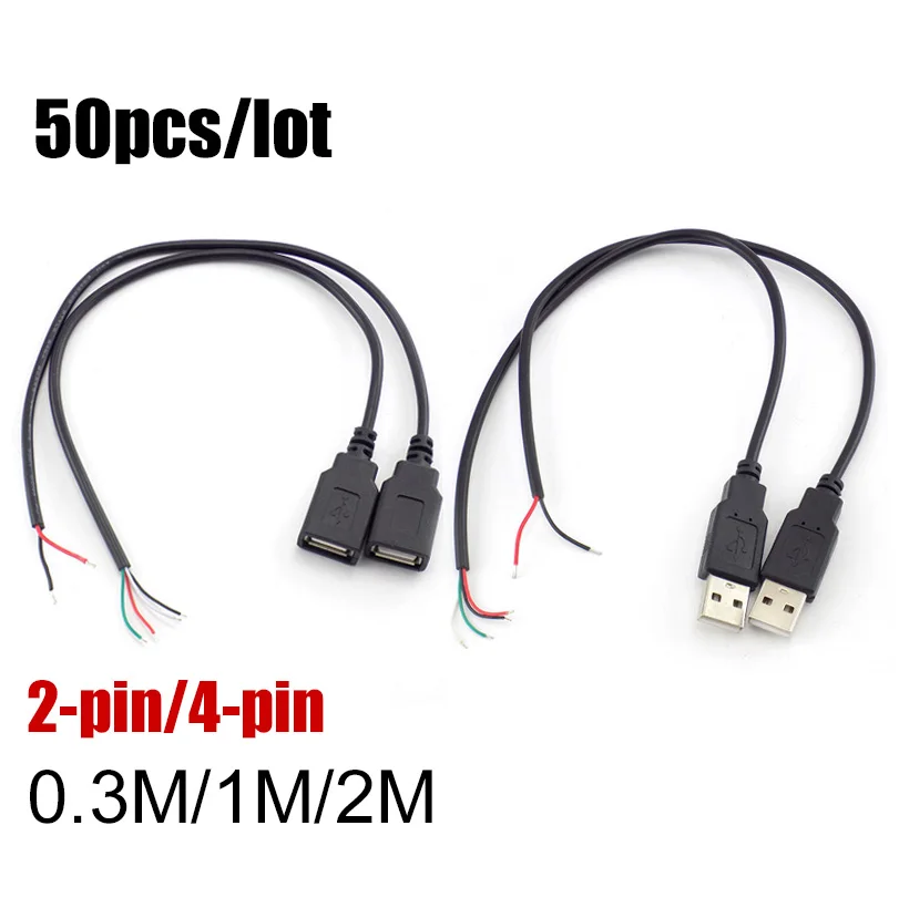 50pcs 4 Pin Micro USB 2.0 Male female Jack DIY Extension Cable 2 4 Wires Data Power Charging Cord 5V Connector charger Adapter
50pcs 4 Pin Micro USB 2.0 Male female Jack DIY Extension Cable 2 4 Wires Data Power Charging Cord 5V Connector charger Adapter