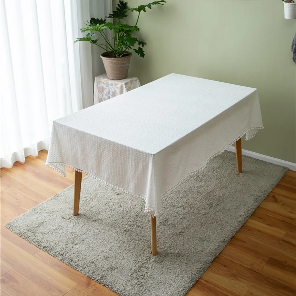 39.3 X 55.1inch Cotton White Jacquard Geometric Tablecloth Dotted Cut Flower Fur Ball Tablecloth Coffee Table Tablecloth Cover
39.3 X 55.1inch Cotton White Jacquard Geometric Tablecloth Dotted Cut Flower Fur Ball Tablecloth Coffee Table Tablecloth Cover