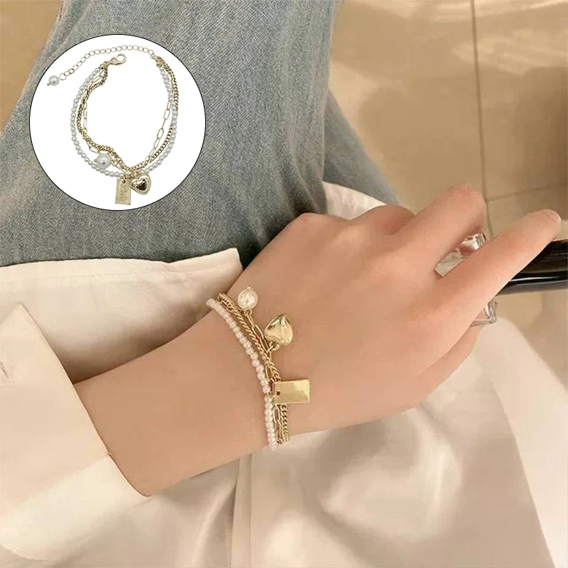 Fashion Pearl Alloy Pendant Thick Chain Bracelet for Women Charm Pearl Love Bracelet Bangle Party Jewelry Light Luxury Bracelet
Fashion Pearl Alloy Pendant Thick Chain Bracelet for Women Charm Pearl Love Bracelet Bangle Party Jewelry Light Luxury Bracelet