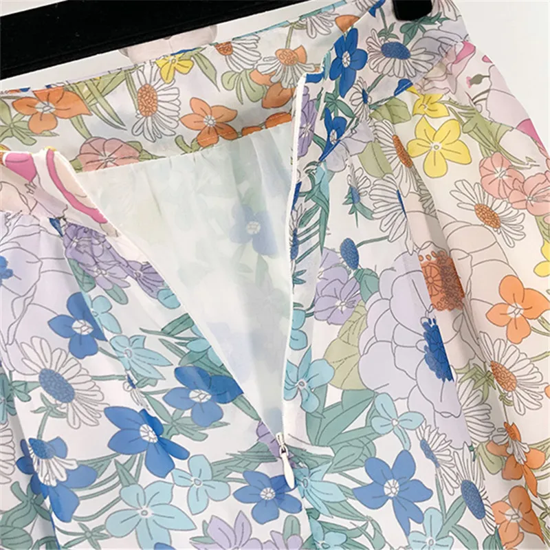 2020 Summer Women Chiffon Two piece set Ruffles Long Sleeve Shirts And High waist Skirt Fashion Floral Print 2 piece set Women
2020 Summer Women Chiffon Two piece set Ruffles Long Sleeve Shirts And High waist Skirt Fashion Floral Print 2 piece set Women
