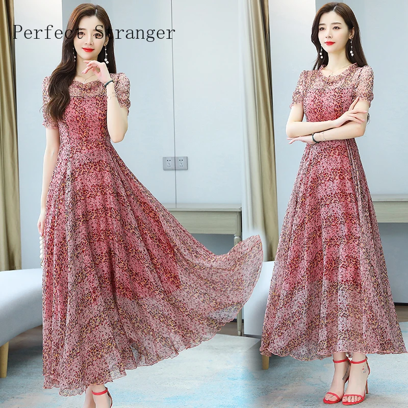 2021 Summer New Arrival M-3XL Stand Collar Flower Printed High Quality Women Dress Long Chiffon Dress
2021 Summer New Arrival M-3XL Stand Collar Flower Printed High Quality Women Dress Long Chiffon Dress