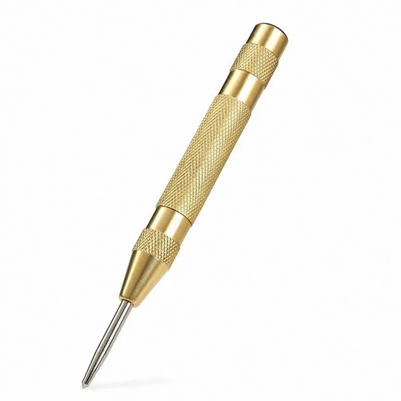Brass Automatic Spring Center Punch Chrome Rivet Screw Auto Mark Hole Drill Tool 
Brass Automatic Spring Center Punch Chrome Rivet Screw Auto Mark Hole Drill Tool