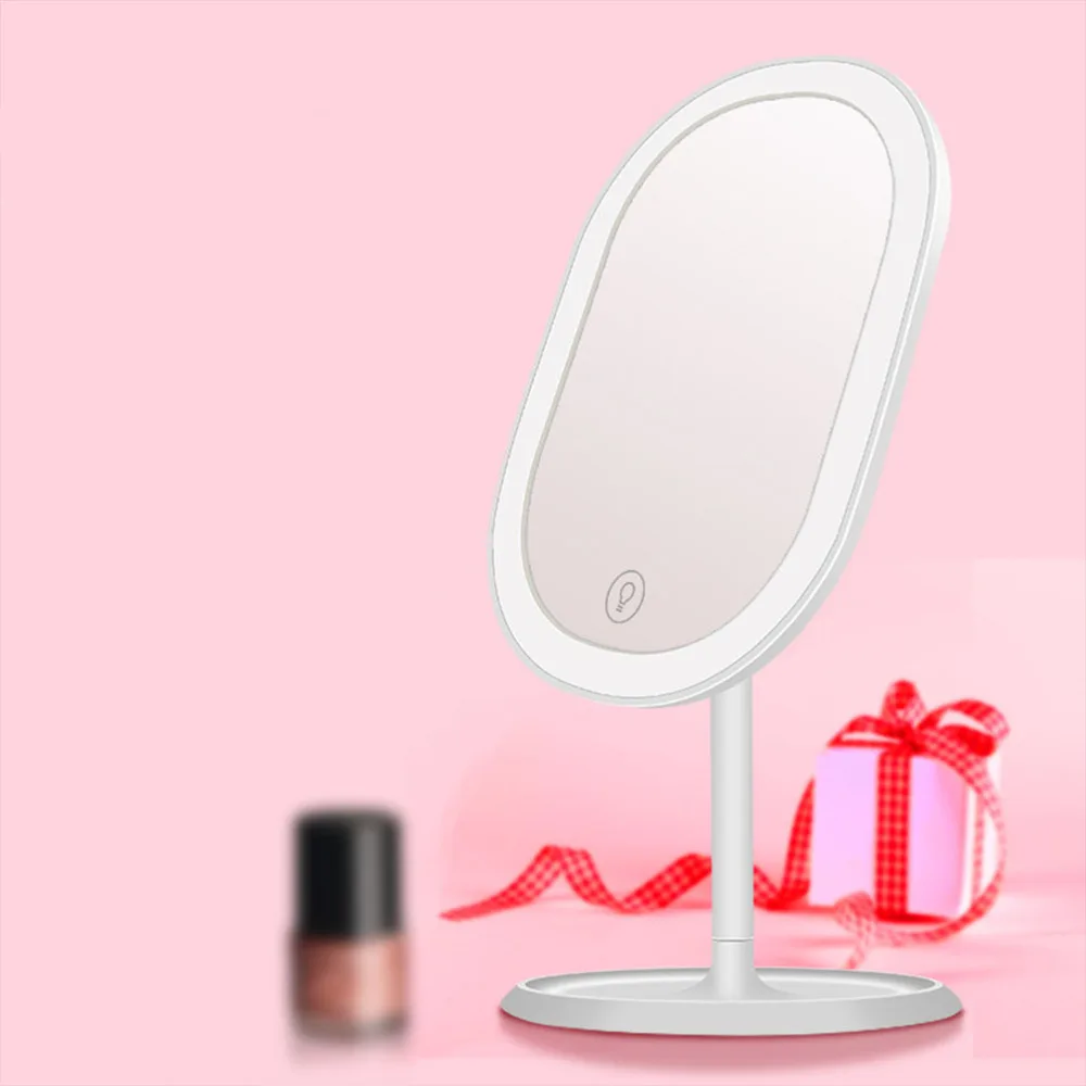 180 Rotating Touch Screen LED Makeup Mirror Adjustable Cosmetic Mirror for Desktop Countertop Bathroom Bedroom Travel(White)
180 Rotating Touch Screen LED Makeup Mirror Adjustable Cosmetic Mirror for Desktop Countertop Bathroom Bedroom Travel(White)