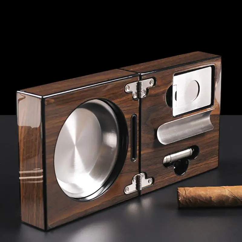 Cigar Ashtray Cuba Portable Foldable Solid Wood Stainless Steel Cigar Cutter Tapper Bracket Set Travel Folding Cigar Tool Set
Cigar Ashtray Cuba Portable Foldable Solid Wood Stainless Steel Cigar Cutter Tapper Bracket Set Travel Folding Cigar Tool Set