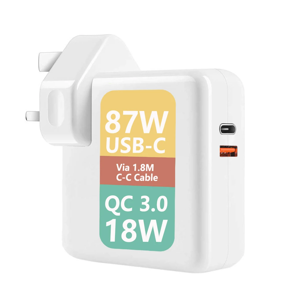 87W 90W USB C With 18W QC3.0 Power Adapter for MacBook Pro 15 16 Air 12 13 Surface Book 2 Book 3 Pro 7 iPad Pro UK EU AU US
87W 90W USB C With 18W QC3.0 Power Adapter for MacBook Pro 15 16 Air 12 13 Surface Book 2 Book 3 Pro 7 iPad Pro UK EU AU US