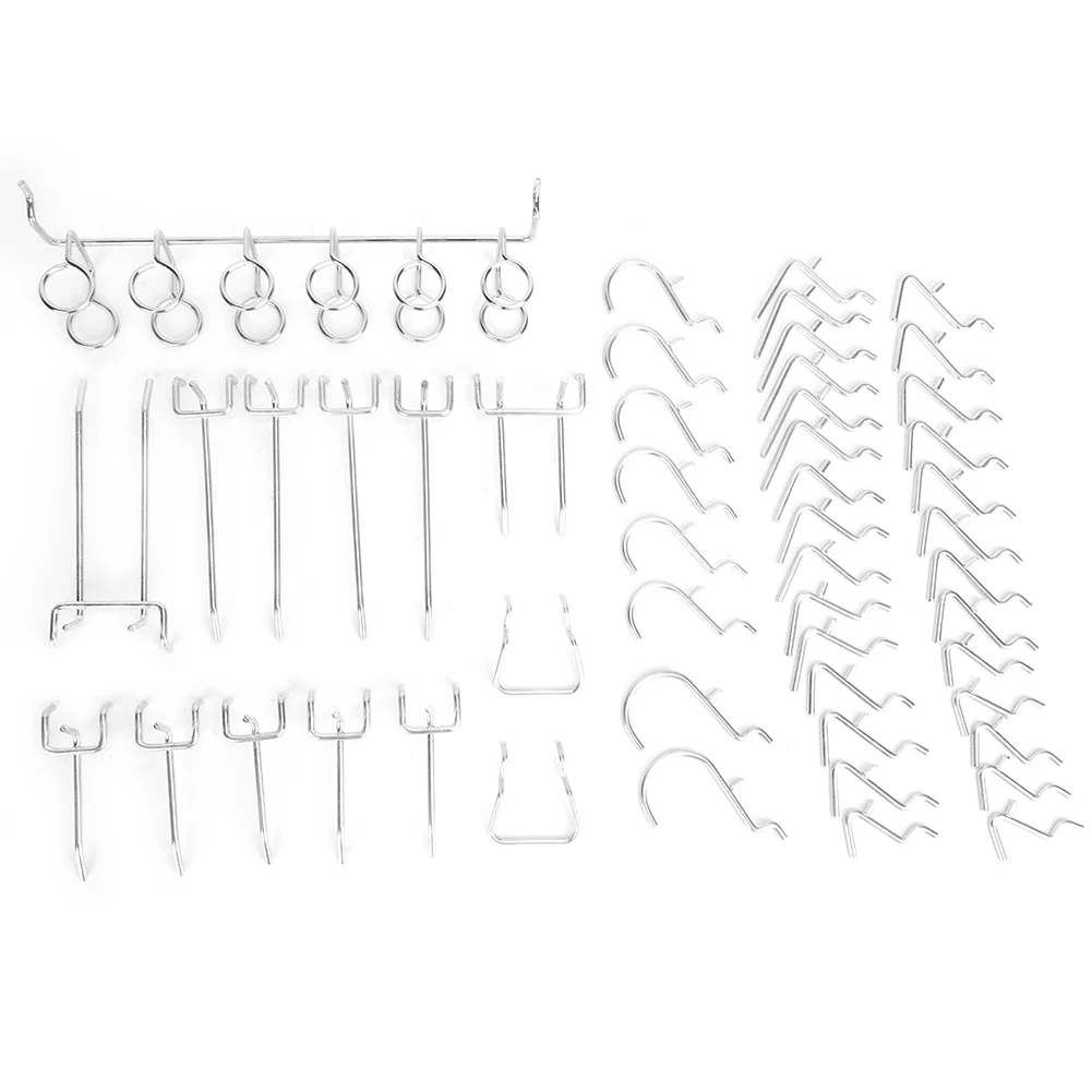 50 Pcs Hook Set Hanging Pegboard Hook Set Convenient Storage Tool Kit for Household Usage
50 Pcs Hook Set Hanging Pegboard Hook Set Convenient Storage Tool Kit for Household Usage