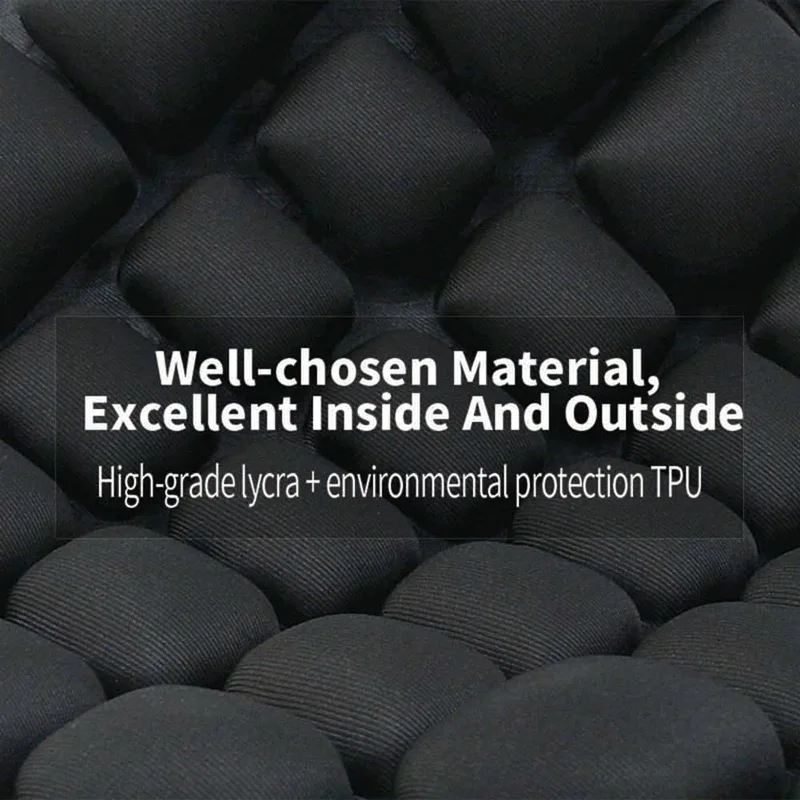 Motorcycle Air Seat Cushion Pressure Valve Ride Seat Cushion TPU Water-Filleable Seat Path for Cruiser Touring Saddles
