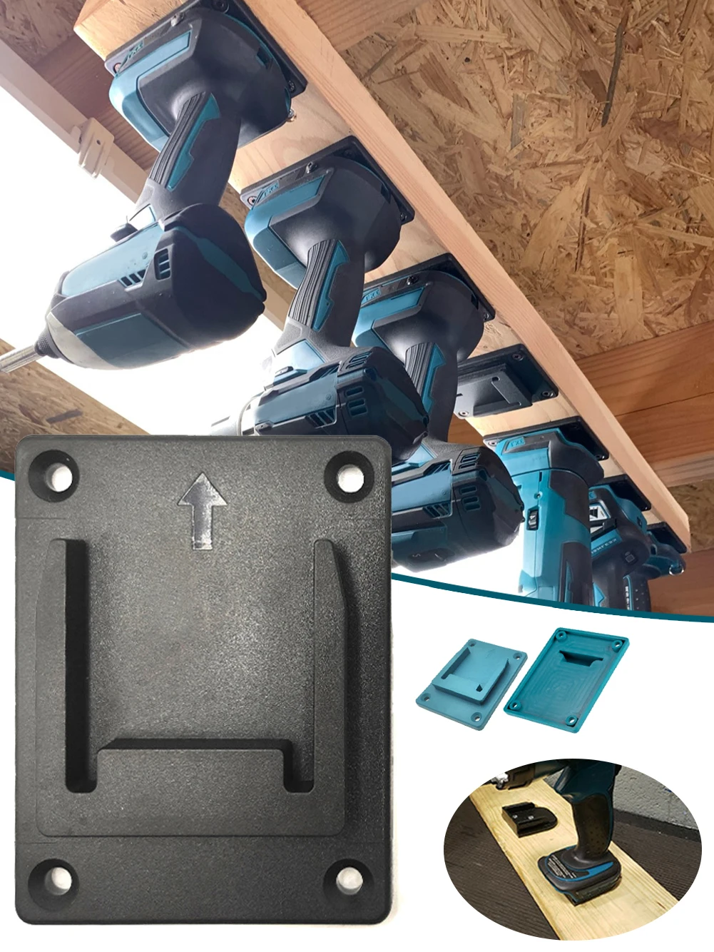 18V Battery Wall Mount Bracket Cordless Drill Battery Storage Holder Power Tool Battery Holder Electric Tool for Makita/Bosch
18V Battery Wall Mount Bracket Cordless Drill Battery Storage Holder Power Tool Battery Holder Electric Tool for Makita/Bosch