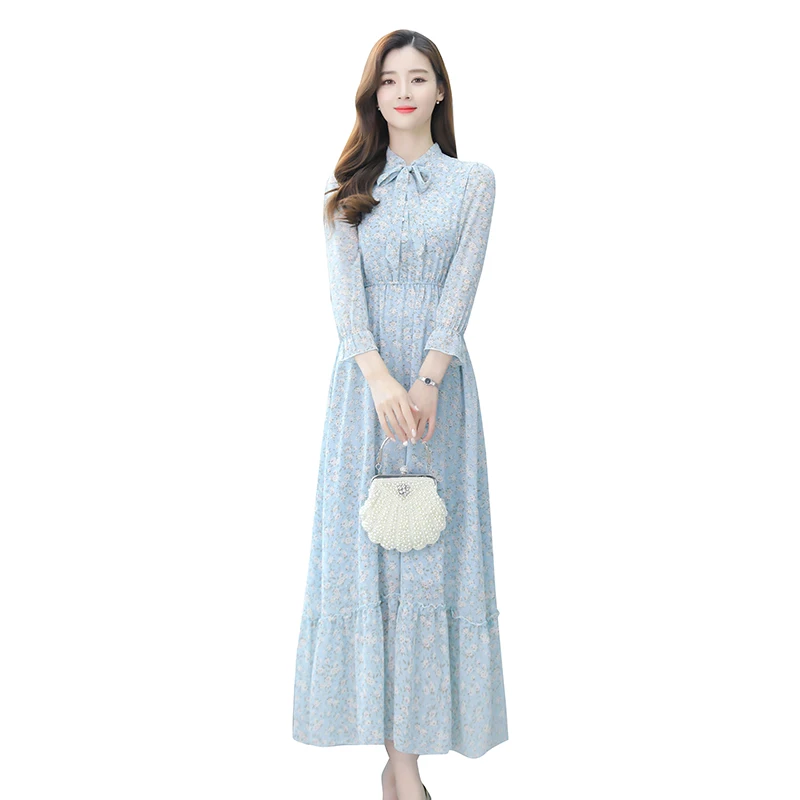 COIGARSAM 4XL Plus Size Full Sleeve Women dress New Spring Summer Chiffon Floral Print High Waist Dresses Pink Blue 371
COIGARSAM 4XL Plus Size Full Sleeve Women dress New Spring Summer Chiffon Floral Print High Waist Dresses Pink Blue 371