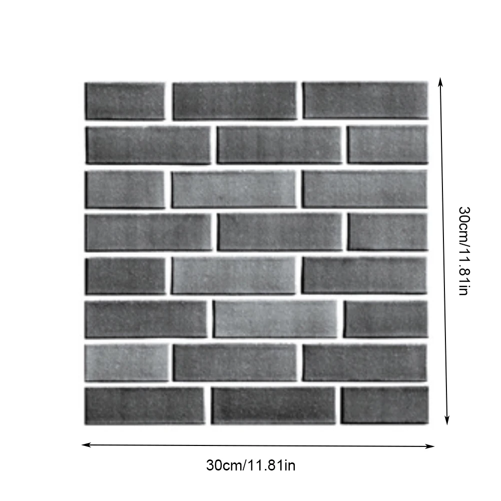 12pcs 3D Wall Tile Stickers Kitchen Bathroom Self-adhesive Decor Waterproof (30x30cm/12" x 12")(Wall Brick Pattern)
12pcs 3D Wall Tile Stickers Kitchen Bathroom Self-adhesive Decor Waterproof (30x30cm/12" x 12")(Wall Brick Pattern)