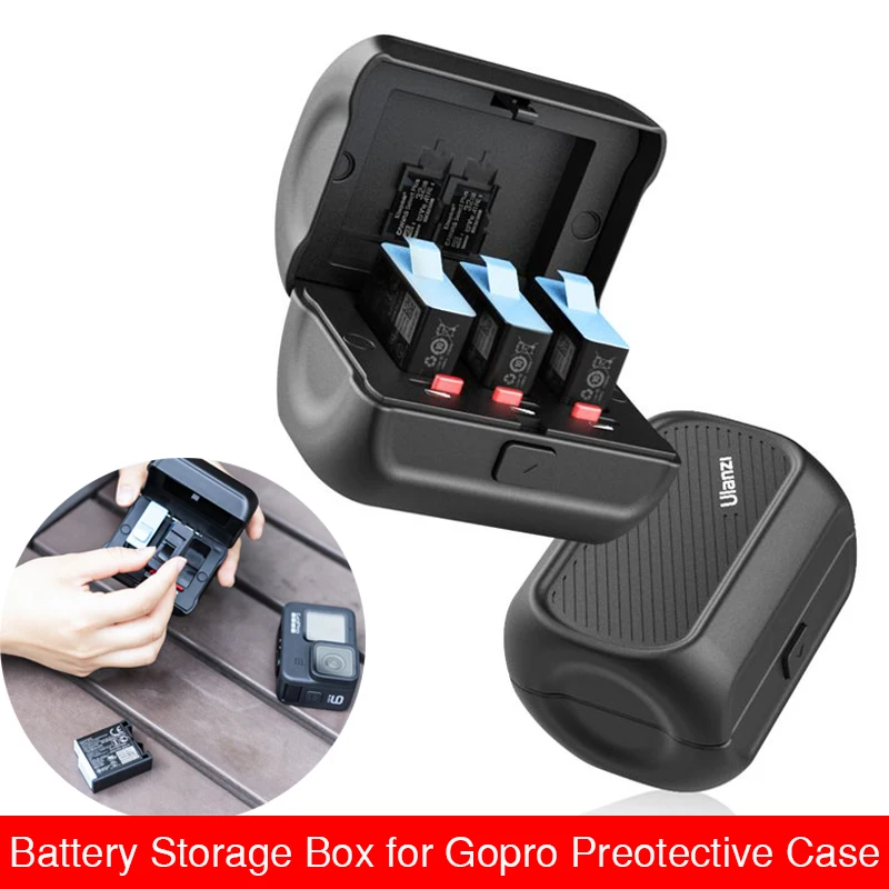 UlanziGP-8 Battery Storage Box for Gopro 9 8 7 Action Camera Protective Box for Gopro 3 Batteries 2 SD Card With Battery Marking
UlanziGP-8 Battery Storage Box for Gopro 9 8 7 Action Camera Protective Box for Gopro 3 Batteries 2 SD Card With Battery Marking