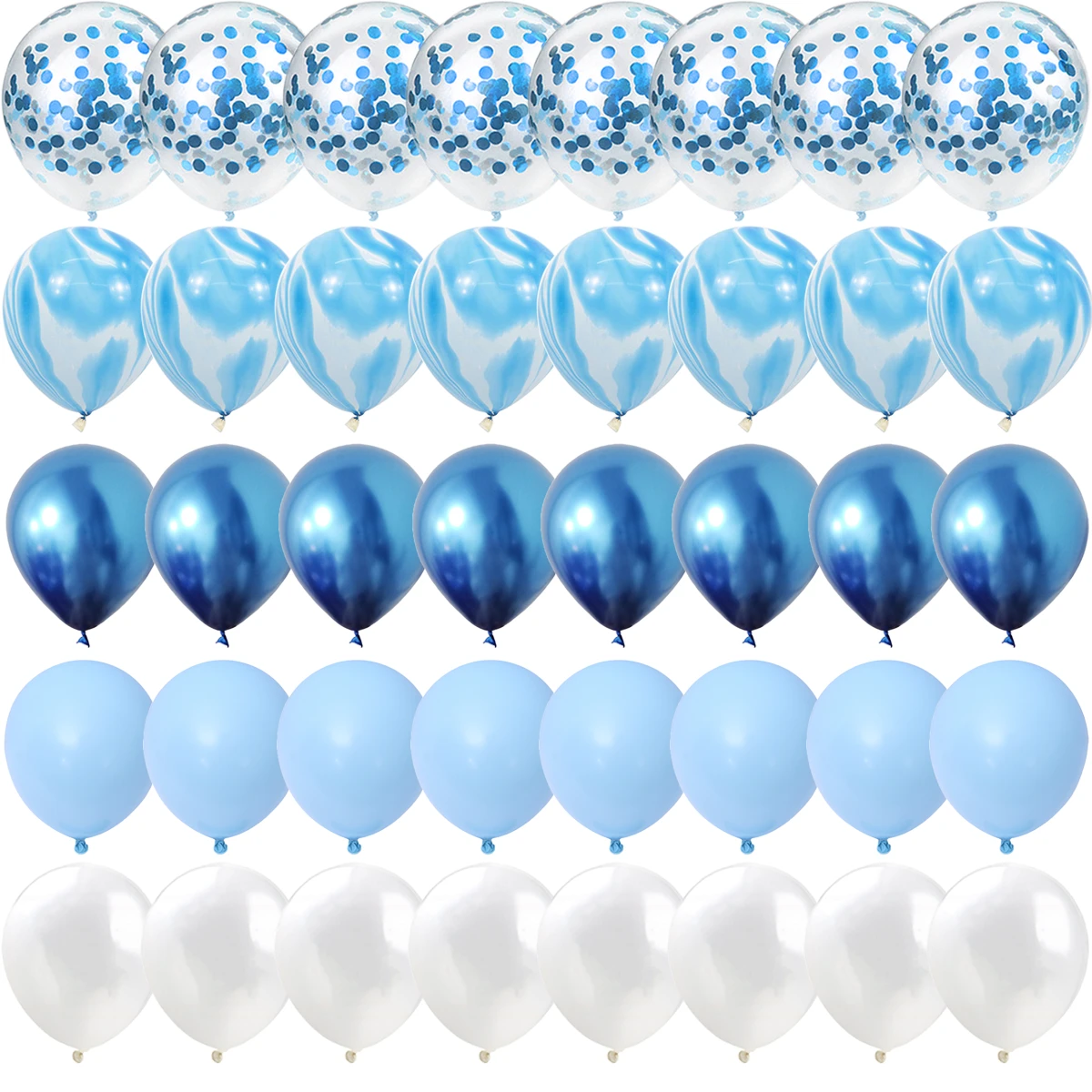 40 Pcs Blue Set Agate Marble Balloons Silver Confetti Balloon Wedding Valentine's Day Baby Shower Birthday Party Decorations
40 Pcs Blue Set Agate Marble Balloons Silver Confetti Balloon Wedding Valentine's Day Baby Shower Birthday Party Decorations