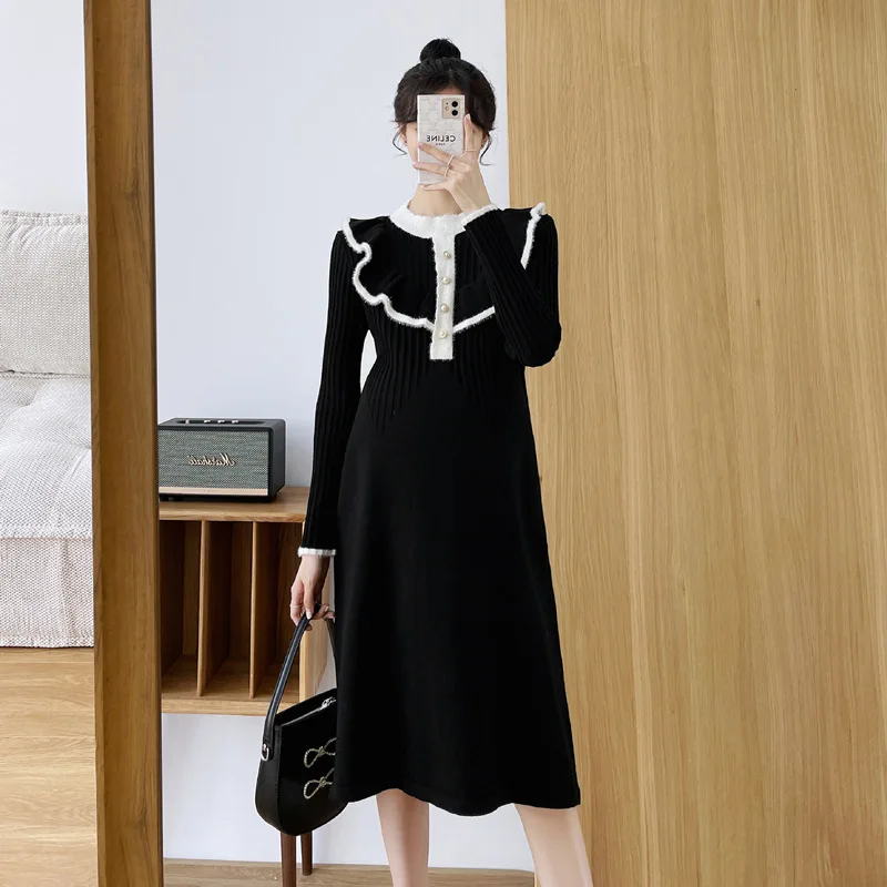 Fashion mid-length maternity sweater dress, women's long-sleeved autumn and winter sweater, maternity dress
Fashion mid-length maternity sweater dress, women's long-sleeved autumn and winter sweater, maternity dress