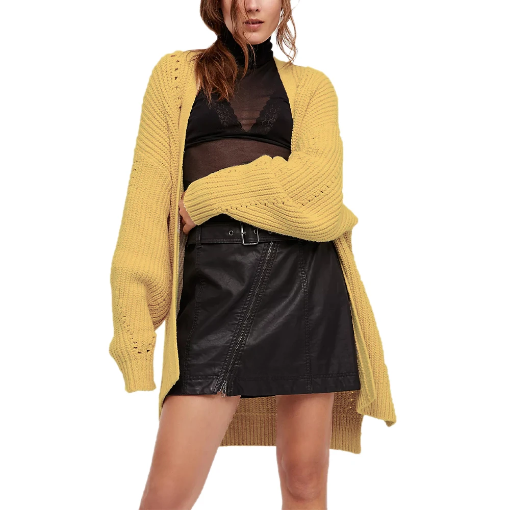 Yellow Cardigan Women Sweater Knitted Cardigan Open Stitch Long Lantern Sleeves Solid Casual Long Split Sweaters Women Clothing
Yellow Cardigan Women Sweater Knitted Cardigan Open Stitch Long Lantern Sleeves Solid Casual Long Split Sweaters Women Clothing