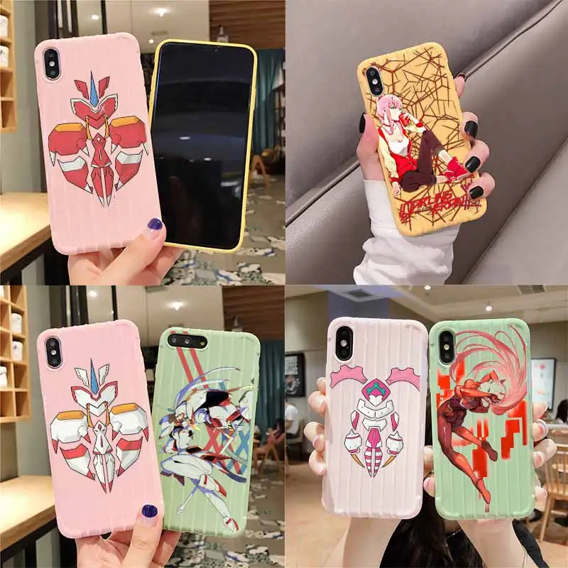 Чехол для телефона Darling in the FranXX с текстурой на колесиках IPhone 11 Pro Max X XS MAX 8 7 6S Plus