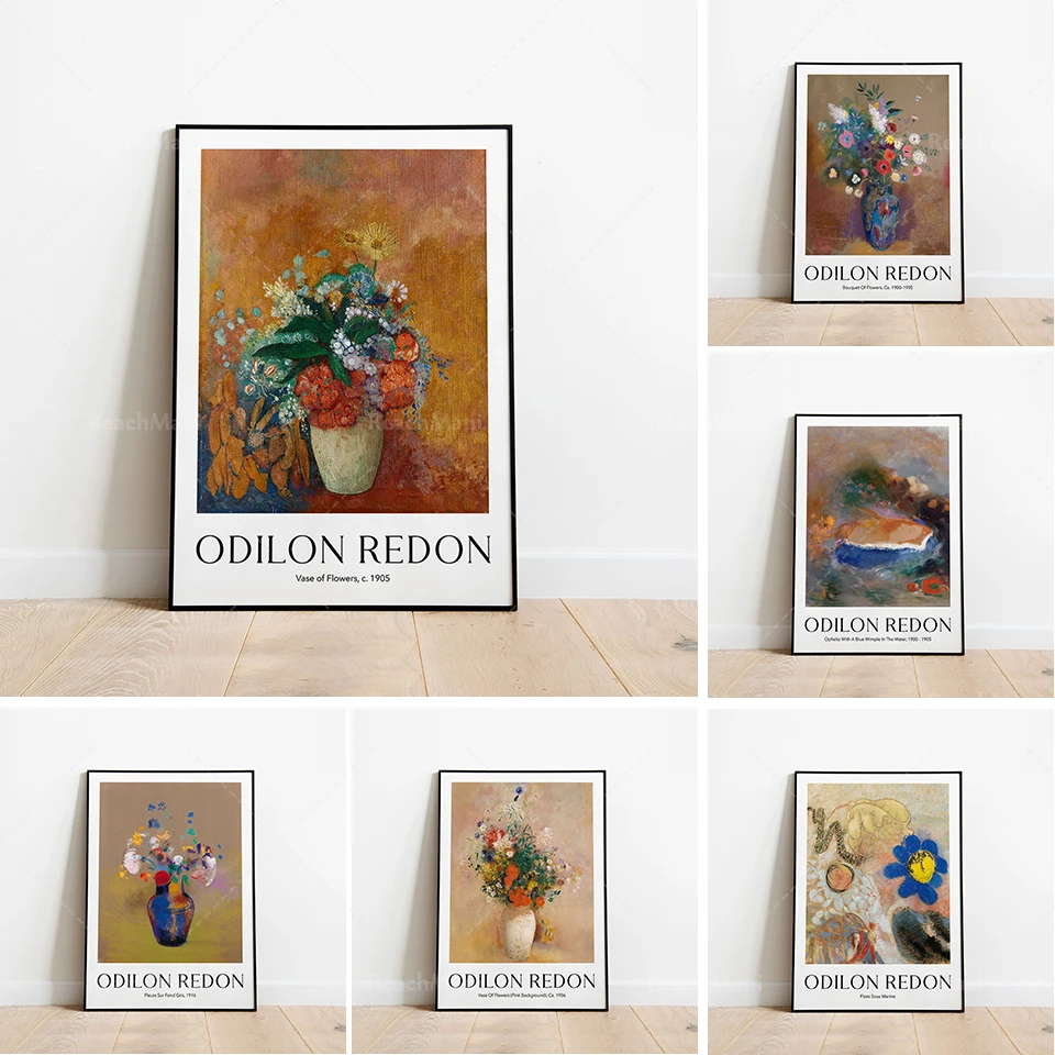 Odilon Redon Prints - Flower Bouquet, Vase, Ophelia with Blue Wrinkles in Water, Flore Sous Marine Decorative Canvas Print Poste
Odilon Redon Prints - Flower Bouquet, Vase, Ophelia with Blue Wrinkles in Water, Flore Sous Marine Decorative Canvas Print Poste