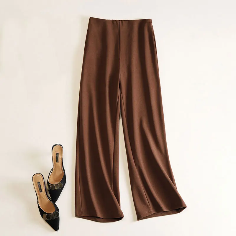 2021 Women Autumn Pants High Waist Straight Pant Vintage Solid Color Back Stretch Waist Women Pink Pants Women Woolen Trousers
2021 Women Autumn Pants High Waist Straight Pant Vintage Solid Color Back Stretch Waist Women Pink Pants Women Woolen Trousers