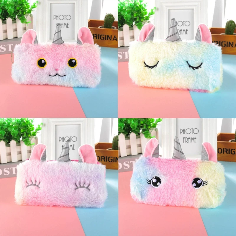 Cute laser unicorn plush large capacity pencil case student stationery bag student stationery pencil eraser storage
Cute laser unicorn plush large capacity pencil case student stationery bag student stationery pencil eraser storage