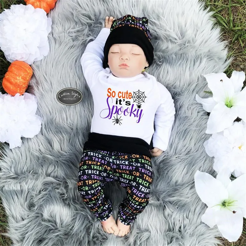 Halloween Baby Clothes Newborn Baby Unisex Funny Letter Pumpkin Printed Long Sleeve Jumpsuit and Print Long Pants Headband Hat
Halloween Baby Clothes Newborn Baby Unisex Funny Letter Pumpkin Printed Long Sleeve Jumpsuit and Print Long Pants Headband Hat