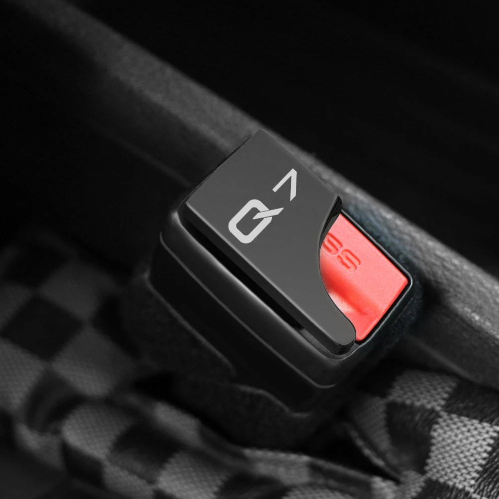 

For AUDI Q7 Q5 Q8 Q3 Q2 A8 A7 A6 A5 A4 A3 1PC Hidden Zinc alloy Car safety seat belt buckle clip Car Accessories