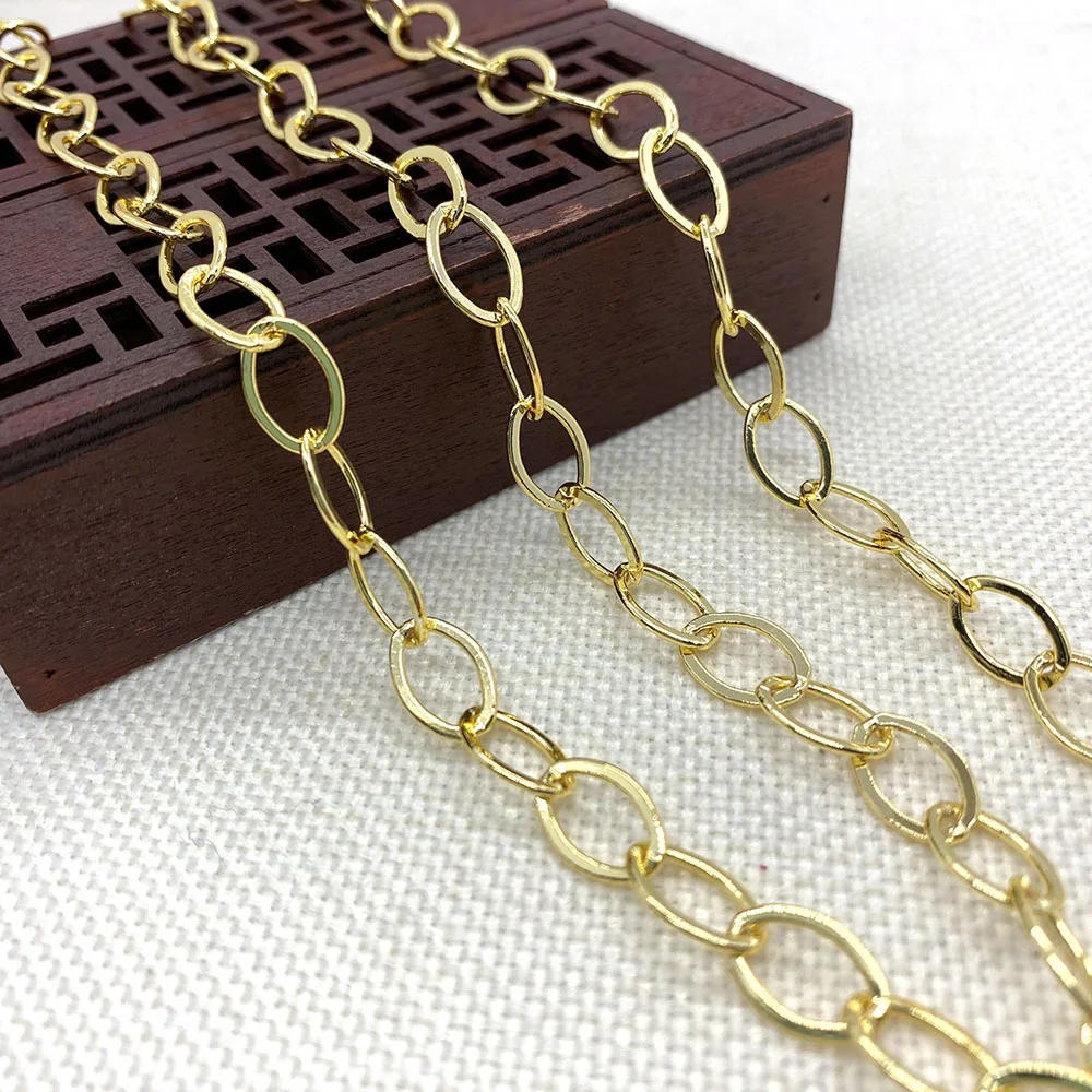Brass Handmade Jewelry Chain Charm Gold Ring Chain Jewelry Making DIY Fashion Necklace Bracelet Anklet Accessories Wholesale 1m
Brass Handmade Jewelry Chain Charm Gold Ring Chain Jewelry Making DIY Fashion Necklace Bracelet Anklet Accessories Wholesale 1m