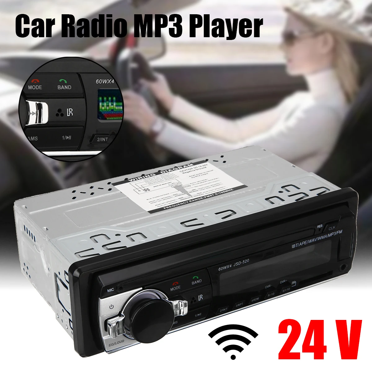 JSD-520 24 в автомобильный радиоприемник, стерео плеер, цифровой mp3-плеер, FM стерео аудио USB/SD Пульт дистанционного управления с входом AUX для приб...
JSD-520 24 в автомобильный радиоприемник, стерео плеер, цифровой mp3-плеер, FM стерео аудио USB/SD Пульт дистанционного управления с входом AUX для приб...
