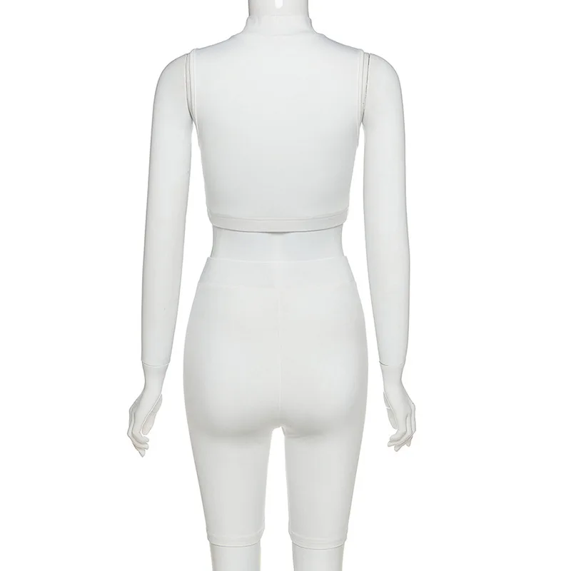 Black White Solid Women Stand Collar Sleeveless Running Sets Sports Suits Shorts Casual Soft Joggers Suits Outfits
Black White Solid Women Stand Collar Sleeveless Running Sets Sports Suits Shorts Casual Soft Joggers Suits Outfits