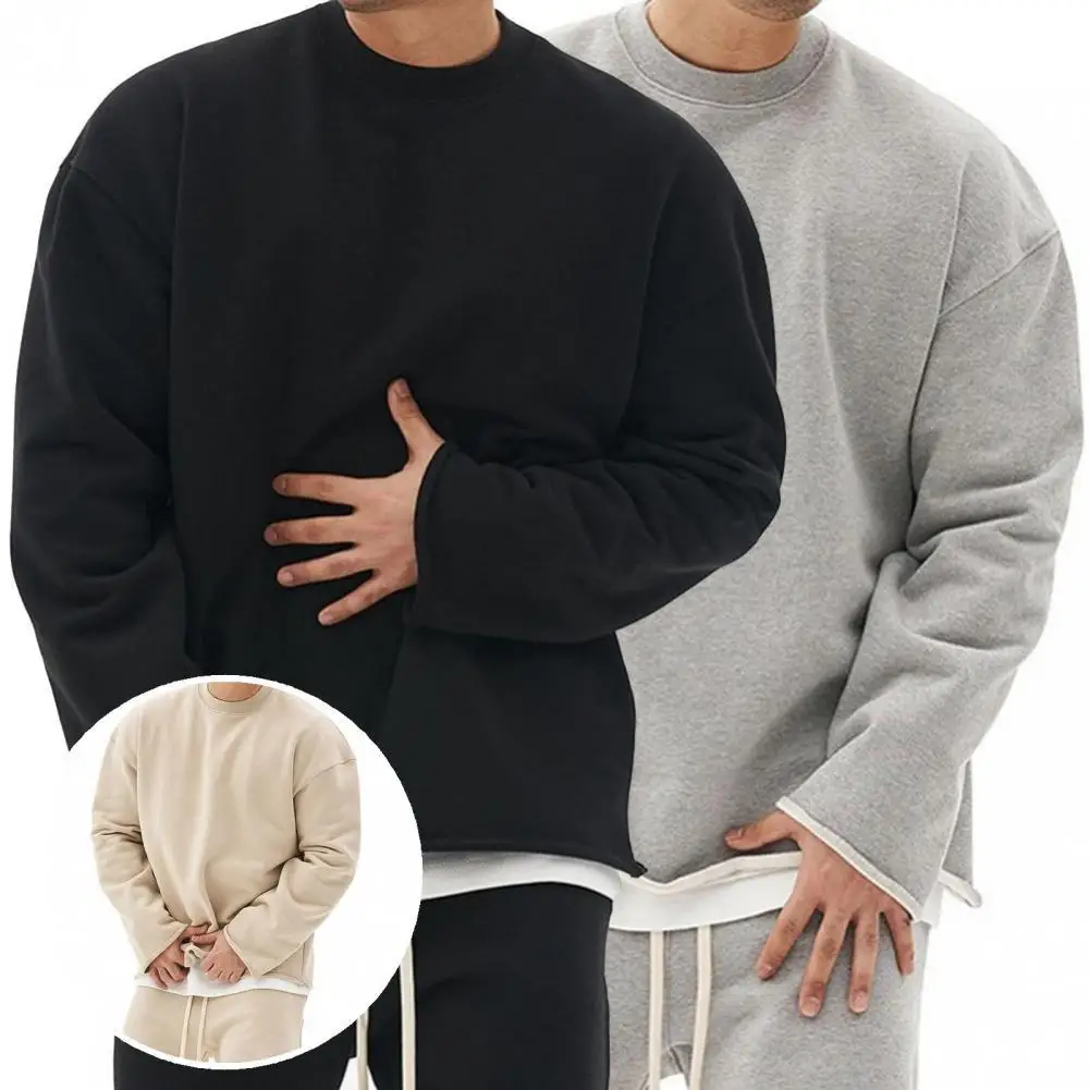 Skin-friendly Fabulous Plush Hem Pullover Loose Sweatshirt Quick Dry Men Sweatshirt Long Sleeve for Jogging
Skin-friendly Fabulous Plush Hem Pullover Loose Sweatshirt Quick Dry Men Sweatshirt Long Sleeve for Jogging