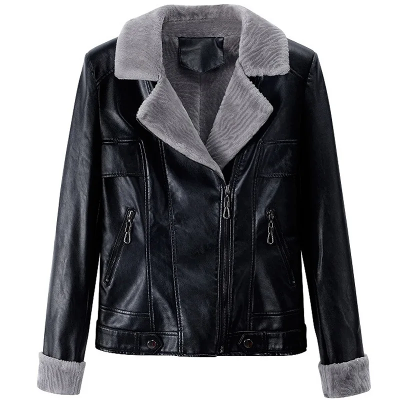 women's Leather short coat fur one body autumn and winter new fur plush thickening Korean slim leather jacket
women's Leather short coat fur one body autumn and winter new fur plush thickening Korean slim leather jacket
