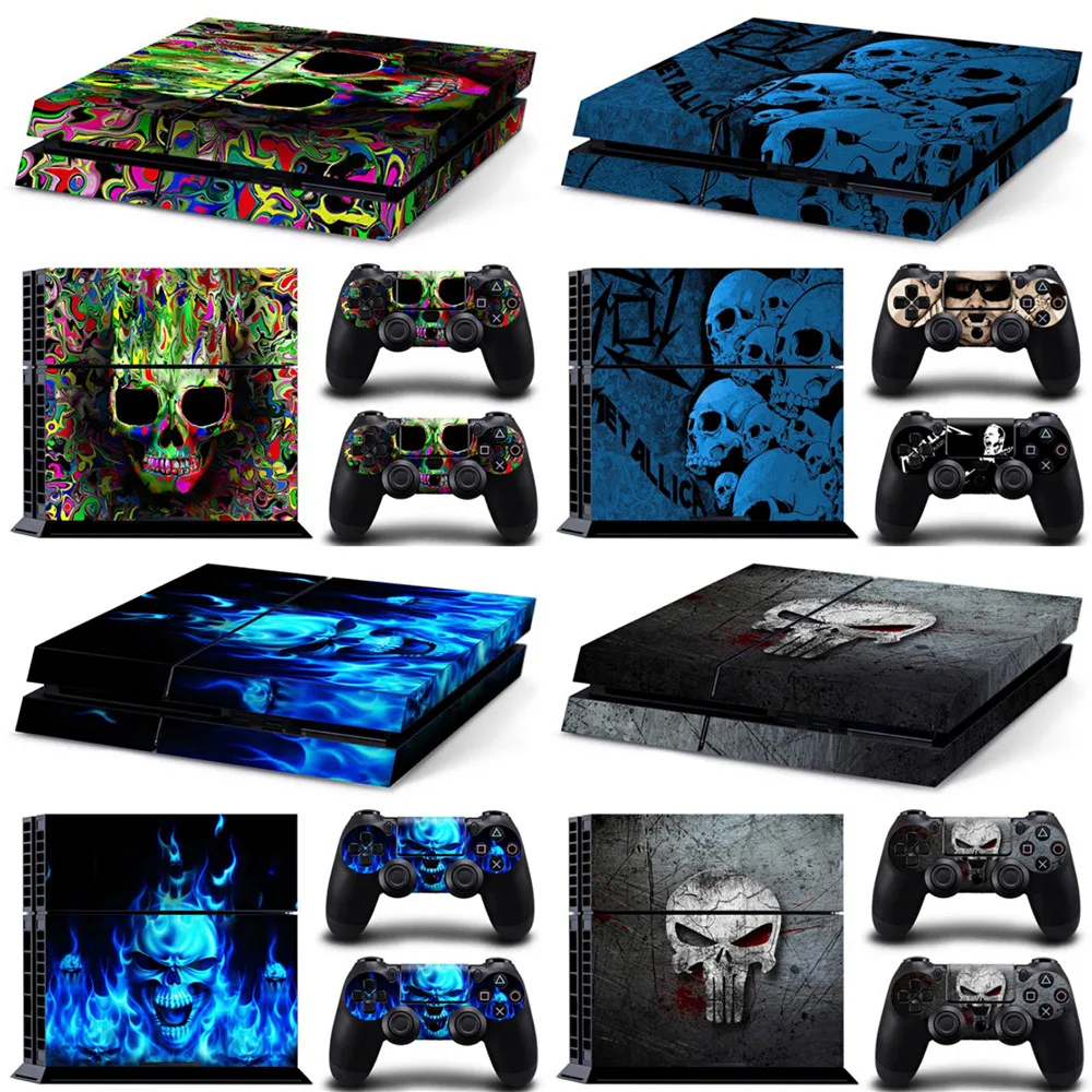 Стикеры для консоли Playstation 4 PS4 и контроллера виниловые наклейки накладки на чехол