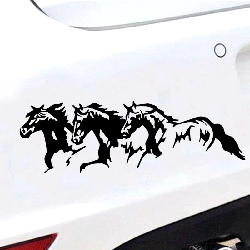 

Waterproof and Sunscreen Gallop Running Horses Vinyl Car Sticker Waterproof Cool Removable Decal Self-adhesive Auto Stickers