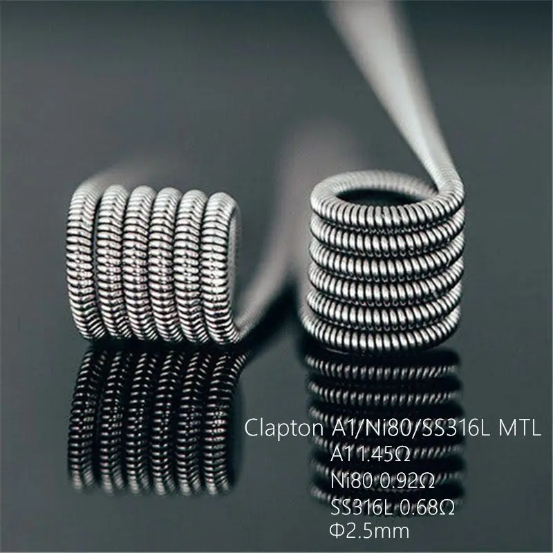 20 шт./30 шт. 2,5 диафрагма MTL Катушка Проволока A1 SS316L NI80 сплавленные/Alien Clapton катушки готовые термопроводные резисторы для RDA RTA бак
20 шт./30 шт. 2,5 диафрагма MTL Катушка Проволока A1 SS316L NI80 сплавленные/Alien Clapton катушки готовые термопроводные резисторы для RDA RTA бак