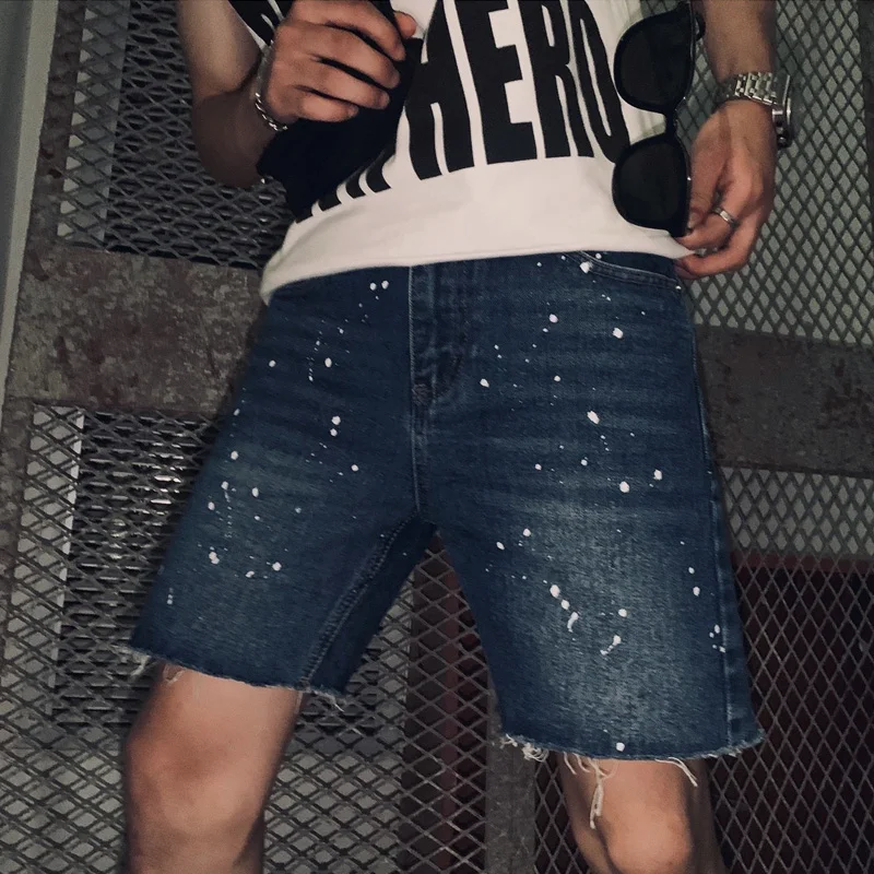 2021 Summer New Men's Slim Fit Blue Short Jeans Fashion Cotton Vintage Print Thin Denim Shorts Pants Male Streetwear Clothes
2021 Summer New Men's Slim Fit Blue Short Jeans Fashion Cotton Vintage Print Thin Denim Shorts Pants Male Streetwear Clothes