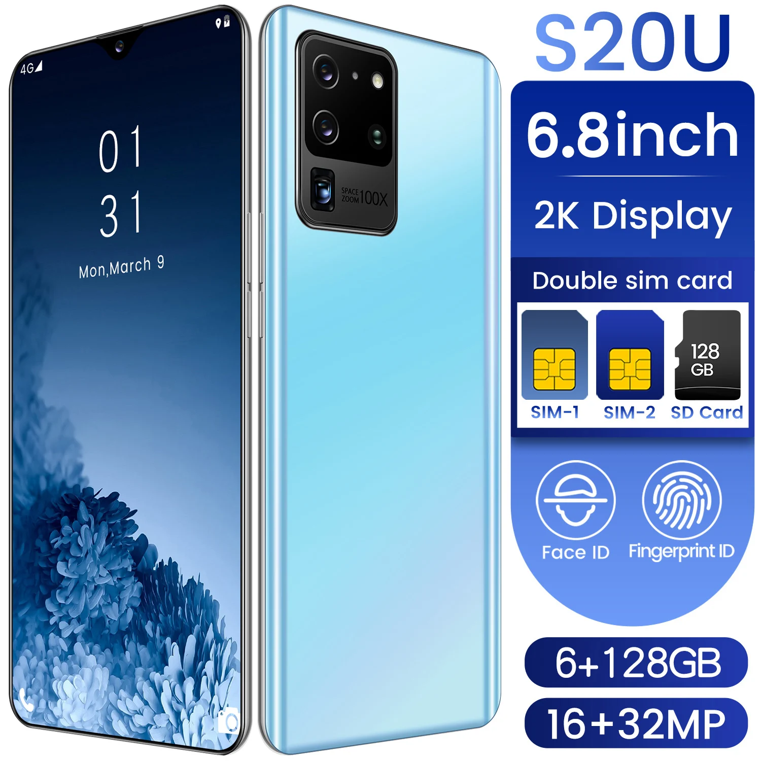 2021 Global Version 6.7inch S20U 12GB+ 512GB Cellphone With HD+Water Drop Screen Mobile Phone of 5G Android 10.0
2021 Global Version 6.7inch S20U 12GB+ 512GB Cellphone With HD+Water Drop Screen Mobile Phone of 5G Android 10.0