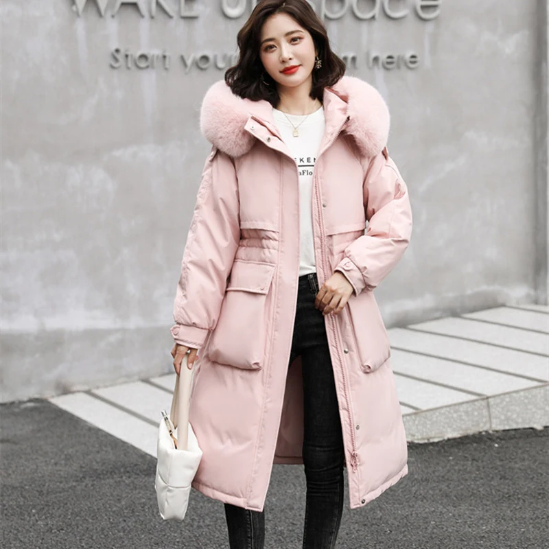 Winter Women Long Parkas 90% White Duck Down Coats Fur Collar Hooded Zipper Warm Down Snow Outerwear
Winter Women Long Parkas 90% White Duck Down Coats Fur Collar Hooded Zipper Warm Down Snow Outerwear