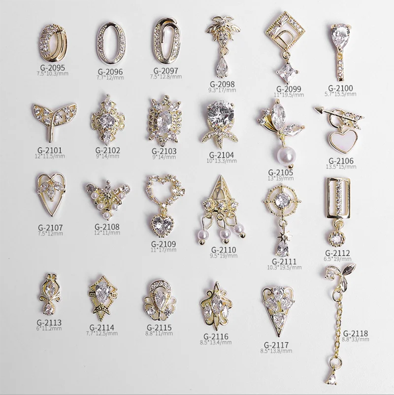 3PCS, Nail Art Exquiste Zircon Pearls Beautiful Designs With Gold Alloy For Nail Tips Decorations
3PCS, Nail Art Exquiste Zircon Pearls Beautiful Designs With Gold Alloy For Nail Tips Decorations