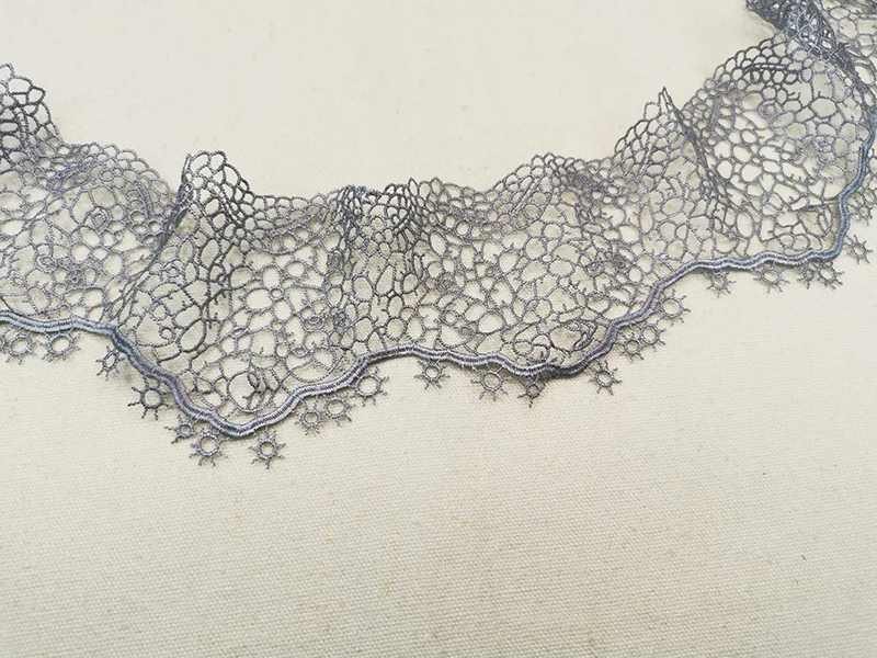 2M Wide 7cm Gray Complexion Pierced Vintage Lace Fabric Trim Ribbons DIY Sewing Garment Wedding Decoration Accessories Supplies 
2M Wide 7cm Gray Complexion Pierced Vintage Lace Fabric Trim Ribbons DIY Sewing Garment Wedding Decoration Accessories Supplies