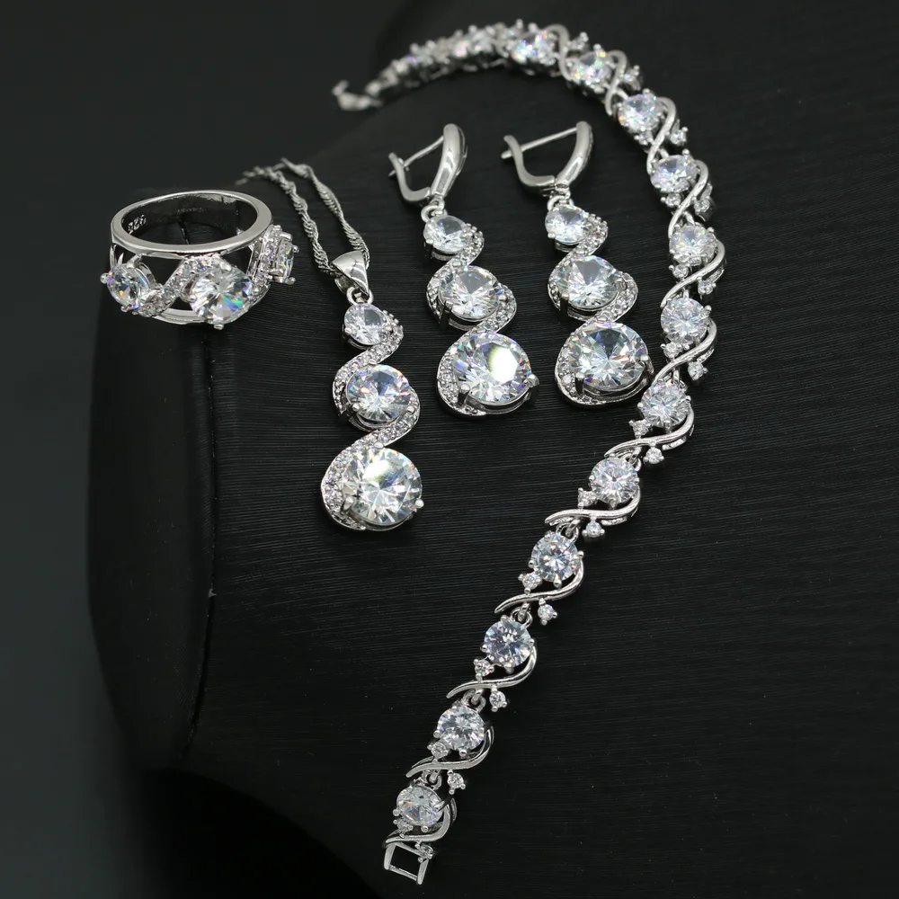 XUTAAYI 925 Silver Wedding Jewelry Sets For Women White Topaz Bracelet Rings Bridal Pendant Necklace Earrings For Women
XUTAAYI 925 Silver Wedding Jewelry Sets For Women White Topaz Bracelet Rings Bridal Pendant Necklace Earrings For Women