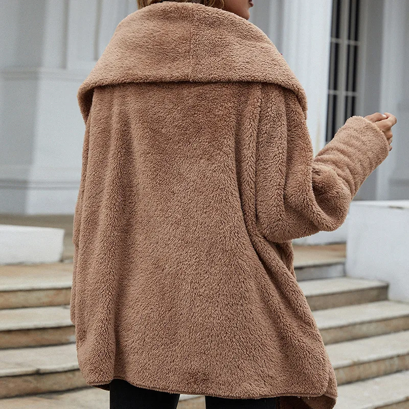 Coat of coat of wool of double face of trend of long sleeve of cardigan of brown sweater of qiu dong and American new style
Coat of coat of wool of double face of trend of long sleeve of cardigan of brown sweater of qiu dong and American new style