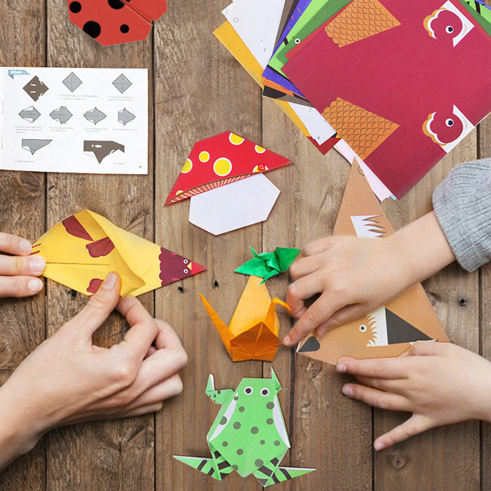 Origami Paper Set Colorful Fun DIY Animal Plant Ice Cream Creativity Color Stereoscopic Handicraft Toys For Children Gift
Origami Paper Set Colorful Fun DIY Animal Plant Ice Cream Creativity Color Stereoscopic Handicraft Toys For Children Gift