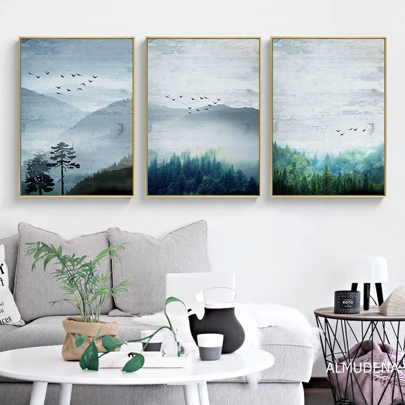 Nordic Style Posters and Prints Forest Landscape Canvas Painting Nature Birds Modern Home Decoration Living Room Wall Artwork
Nordic Style Posters and Prints Forest Landscape Canvas Painting Nature Birds Modern Home Decoration Living Room Wall Artwork