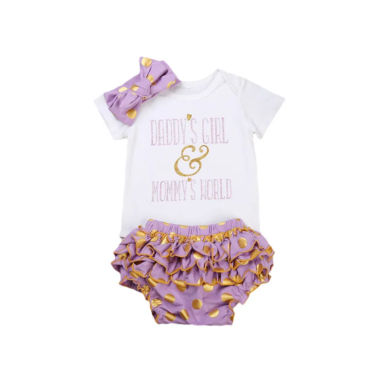 AA 3Pcs Infant Kids Baby Girls Clothes Romper +Ruffel Pants +Headband Outfits Set
AA 3Pcs Infant Kids Baby Girls Clothes Romper +Ruffel Pants +Headband Outfits Set