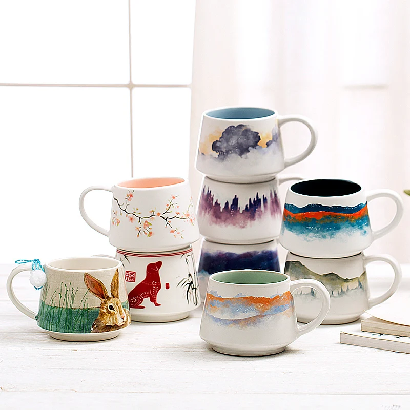 Nordic Creative Hand-painted Ceramic Mug 350ml Teacup Cherry Rabbit Pattern Gift Box Household Office Drinking Utensil
Nordic Creative Hand-painted Ceramic Mug 350ml Teacup Cherry Rabbit Pattern Gift Box Household Office Drinking Utensil
